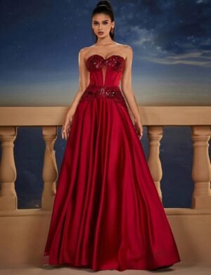 vestido princess red