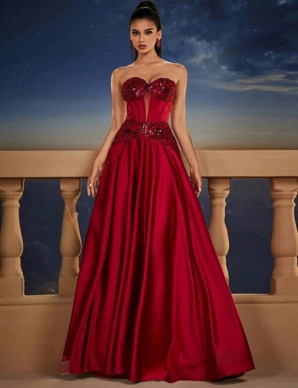 vestido princess red