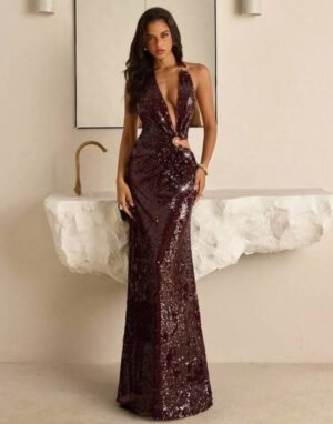 vestido lady sexy brown
