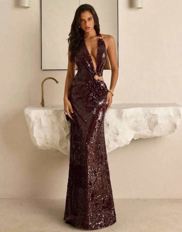 vestido lady sexy brown