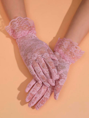 guantes cortos de encaje