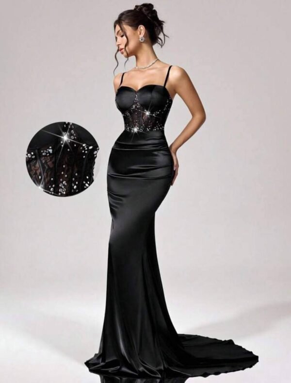 vestido glam fashion black