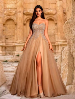 vestido soft gold