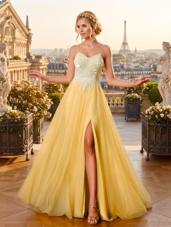 Vestido light yellow princess