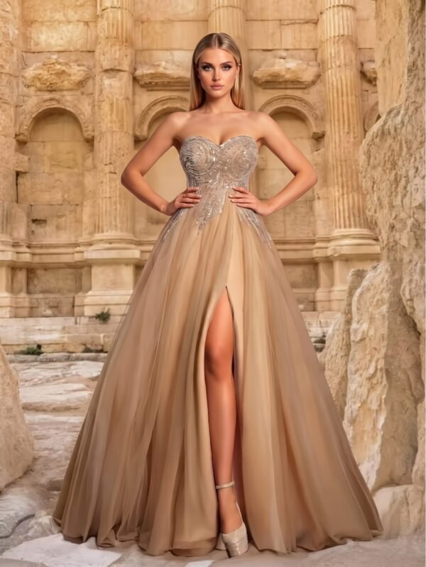 Vestido soft gold